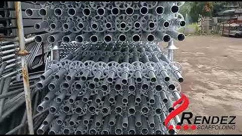 Ringlock Scaffolding system part  unloading from container and trailer trucking