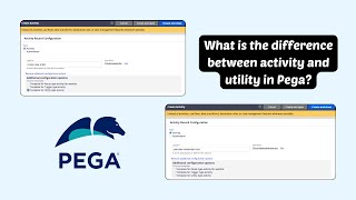 Pega Activity vs Utility | What's the Difference? #PegaActivityRule  #PegaUtility #UtilityShape Information