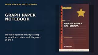 Graph Paper Notebook Standard Edition Alexis Vassos