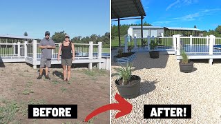 Landscaping transformation! Husband and wife tackle a huge landscaping project!