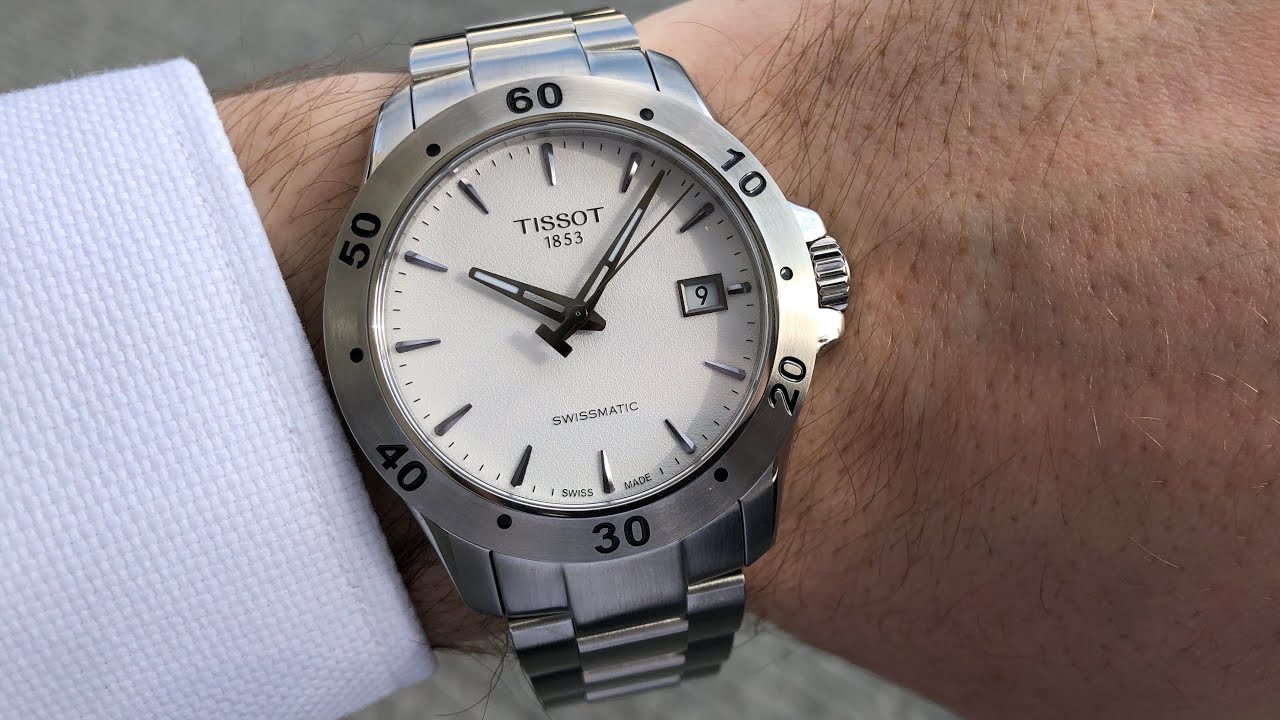 tissot v8 automatic silver dial men's watch