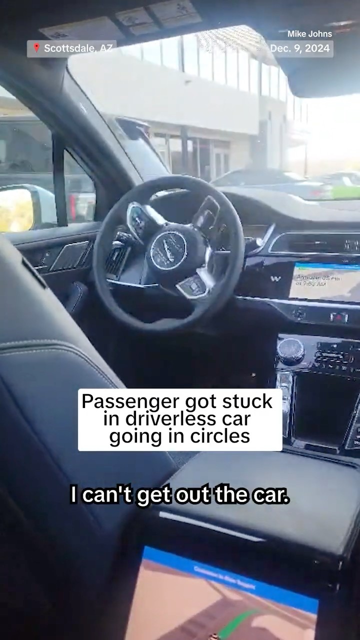 Passenger got stuck in driverless car going in circles