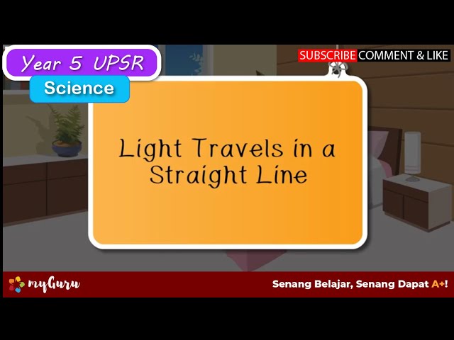 Year 5 | Science UPSR | Light Travels in a Straight Line class=