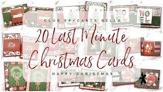 20 Last Minute Christmas/Holiday Cards 1 6×6 Paper Pad | Club EP 2021 Carta Bella Happy Christmas