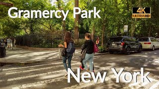 Walking NYC [4K] : Fall Walk to Gramercy Park