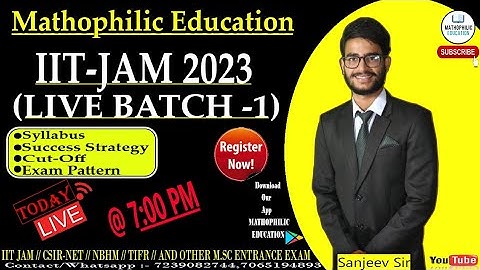 IIT - JAM 2023 || (LIVE BATCH - 1) || Introduction Video