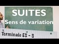 Suites : Sens de variation