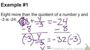 8-3 Writing Equations