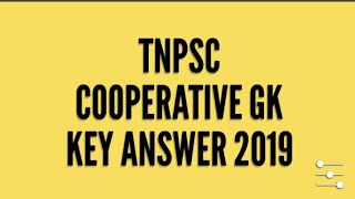 Tnpsc cooperative gk answer 2019 exam screenshot 1