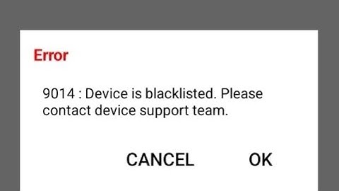 Error Morpho 9014: Device is blacklisted. Please contact device support team
