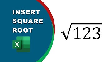 How to put square root symbol in Excel