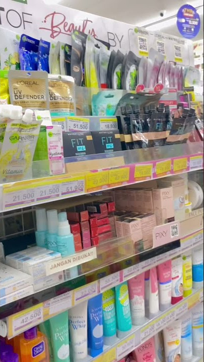 Skincare Indomaret Lengkap Bangett 😍 #shorts