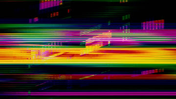 Light Leak Effect - Digital Night Lights - Glitch Screen Overlay / Background