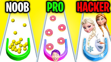 Can We Go NOOB vs PRO vs HACKER In PICKER 3D!? (*MAX LEVEL* FROZEN ELSA HACK!?)