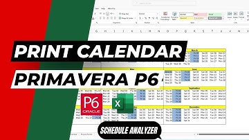 How to Print Calendar from Primavera P6 | By Using Schedule Analyzer