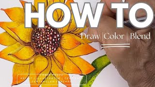 Sunflower Drawing: Vibrant Colors with Arteza Markers