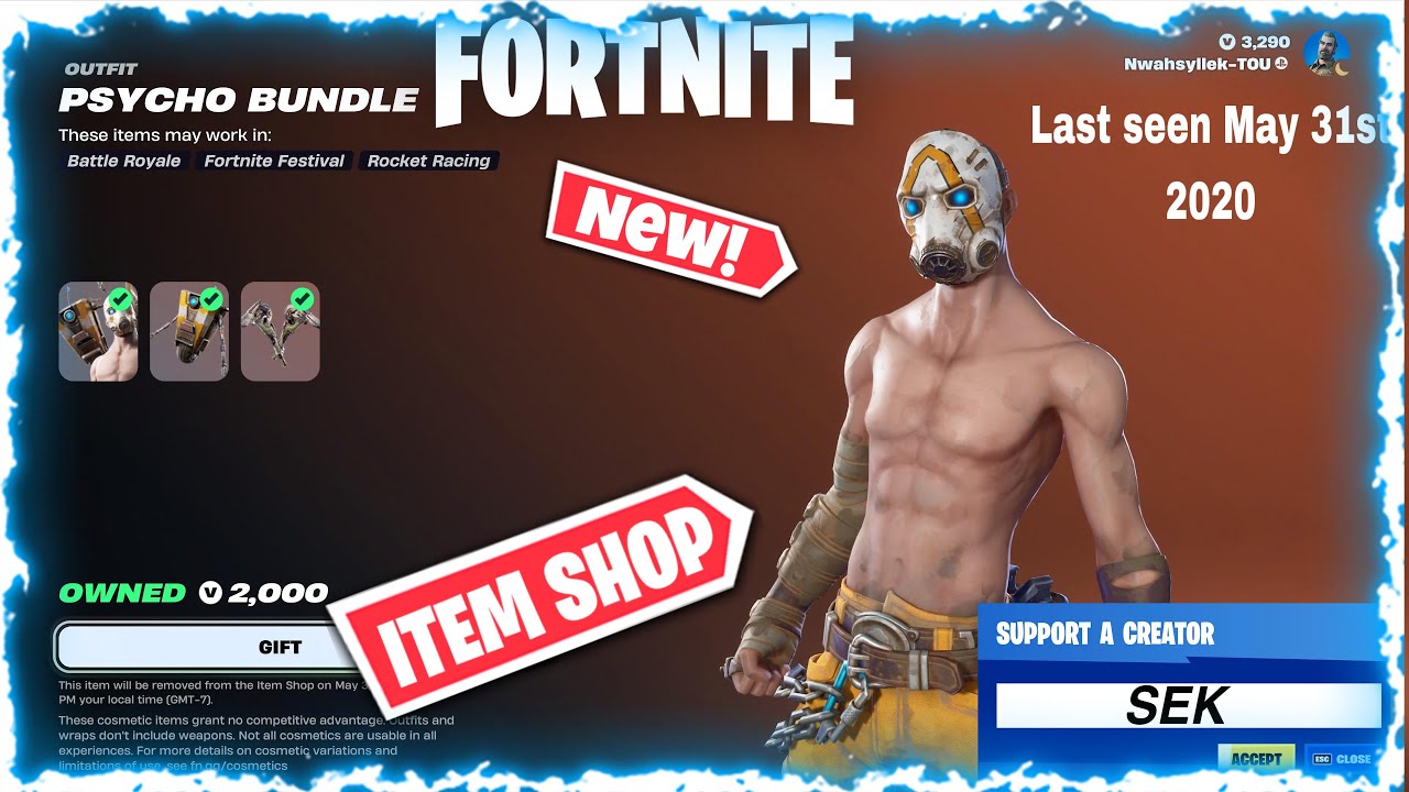 PSYCHO BANDIT RETURNS After 1793 Days! | Trash or Pass? | Fortnite Item Shop Review (APR 28, 2025)”