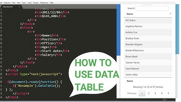 How To Create Sortable, Searchable, Pagination Html Table Using Free DataTable Plug-IN For JQUERY