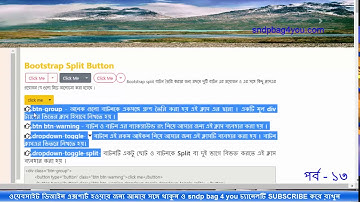 Bootstrap bangla Tutorial part 13 - sndp bag 4 you