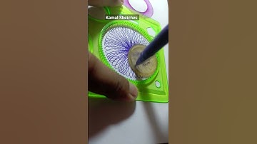 How Many Rotations Did The Pen Make In Total ?? Drawing Beautiful Spirograph Design with Pen #shorts