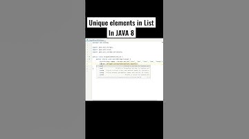 Unique elements in List and print in Java 8 #shorts #java #shortvideo #code #youtubeshorts