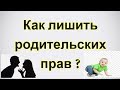 Как лишить родительских прав