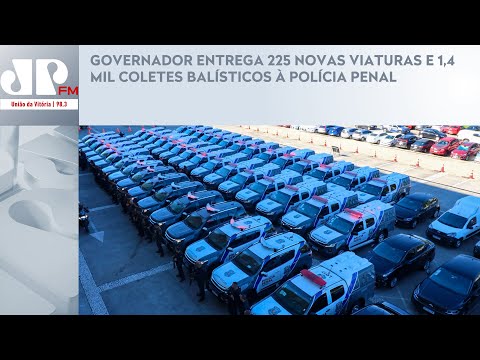 GOVERNADOR ENTREGA 225 NOVAS VIATURAS E 1,4 MIL COLETES BALÍSTICOS À POLÍCIA PENAL