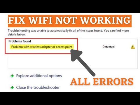 Problem with wireless adapter or access point | Windows 7 | Windows 8 | Windows 10
