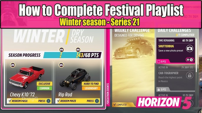 Festival Playlist events and rewards May 11-18 (Winter S20) - FH5