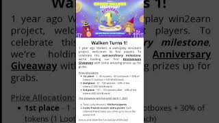 Розыгрыш В Честь Годовщины Walken