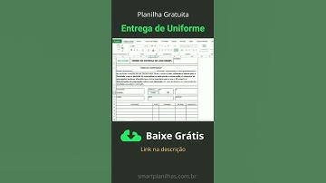 Formulário entrega de uniforme Excel baixe grátis