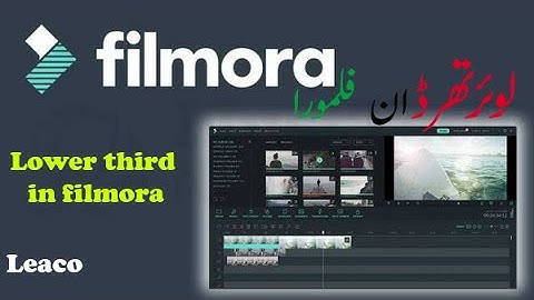 How to create Lower third in filmora 9  tutorial 2 by leaco in urdu/hindi