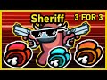 I FINALLY Got the Sheriff Hat Trick | Among Us Other Roles Mod w/ Friends