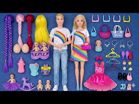 1004 Minutes Satisfying with Unboxing Barbie Doll Pink Bedroom,Kitchen Collection Review Toys | ASMR