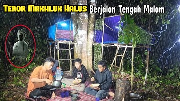 Horror...!! Diguyur hujan deras mengerikan ada penampakan jalan tengah malam, relaxing rain sound
