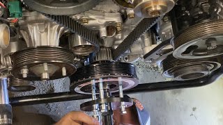 Repairing my MK3 Toyota Supra 2JZGTE VVTi front crank seal leak, removal of ATI Super Damper on 2JZ