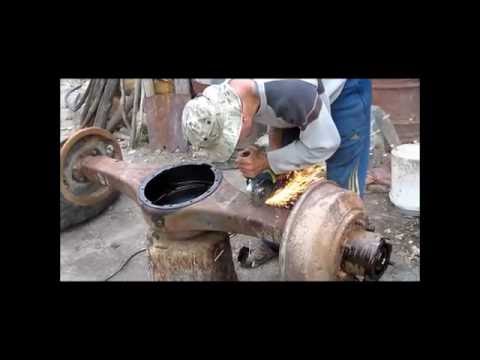 укорочение заднего моста газ 66; გაზ-66-ის უკანა ხიდის დამოკლება!