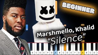 Learn To Play Silence Marshmello Khalid on Piano! (Beginner)