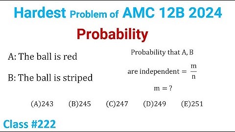 AMC 12B 2024 Probability AIME 10 8 Preparation Math Tutor Class Course Walkthrough Olympiad 2025 Tip