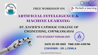 Webinar on AI ML, St. Xavier’s Catholic College of Engineering || Pantech eLearning screenshot 4