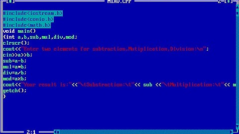Addition,Subtraction,Multiplication , Division, & Modulo Division in C++.