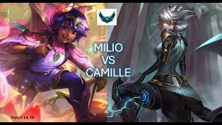 MILIO & Caitlyn vs CAMILLE & Jhin (Support) | EUNE Platinum | 14.10 | Gameplay & Review