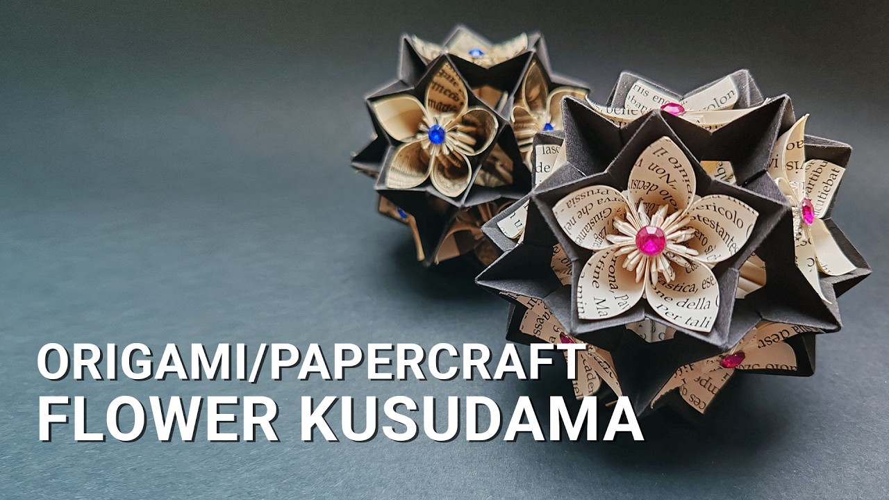 Origami/papercraft 🌺 Flower Kusudama Project #origami #flower #kusudama