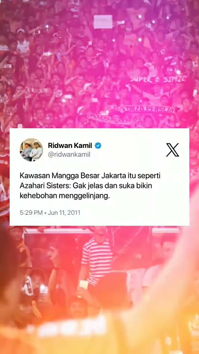 Lagi untuk Ridwan Kamil! Yang berbau Jakarta selalu kau hina, Ku bersumpah kau musuhku yang utama 👊