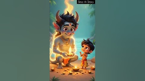 Baby Krishna is making lamps, but a demon breaks them 😱 Ai Short Story #krishna #shorts