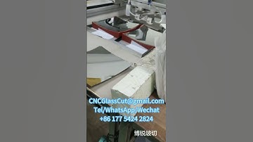 Fully automatic double head glass cutting machine can cut both magnifying glass and concave surface