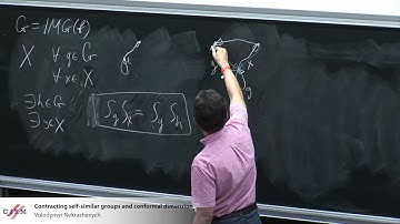 Volodymyr Nekrashevych: Contracting self-similar groups and conformal dimension