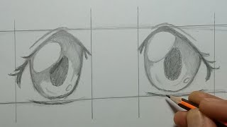 Desenhando Olhos de anime com um pentágono #desenho #anime #art #dicad