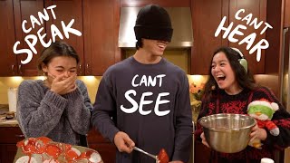 SIBLINGS BAKING CHALLENGE!!!🙊(CAN'T SEE, CAN'T HEAR, CAN'T SPEAK)