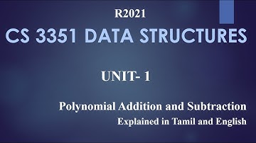 POLYNOMIAL ADDITION/ SUBTRACTION/ Explained in Tamil and English